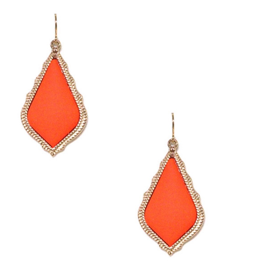 Matte Color Stone Baroque Earring